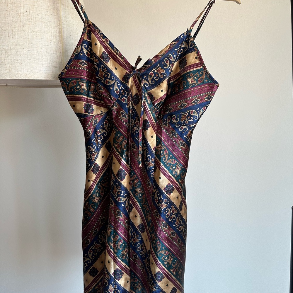 Elegant Multicolor Striped Dress